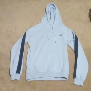 STARTER Hoodie Light Blue/Dark Blue Size Small
